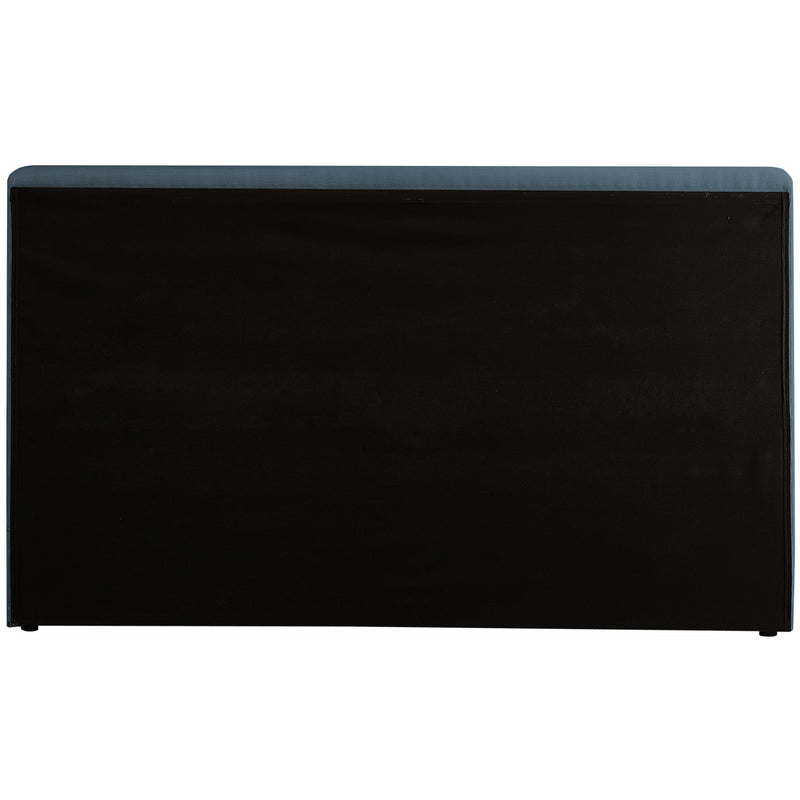 Meridian Devin Navy Linen Textured Fabric Queen Bed IMAGE 6