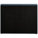 Meridian Devin Navy Linen Textured Fabric Twin Bed IMAGE 6