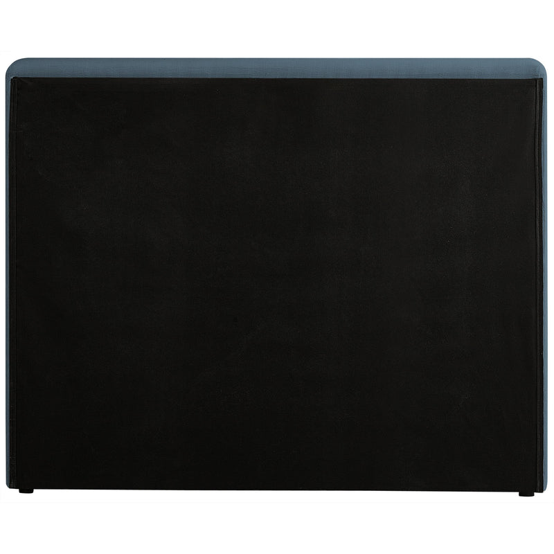 Meridian Devin Navy Linen Textured Fabric Twin Bed IMAGE 6