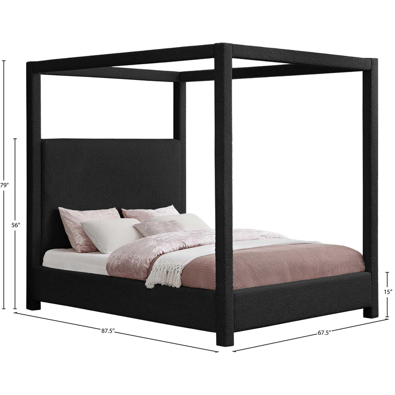 Meridian Eden Black Boucle Fabric Queen Bed (3 Boxes) IMAGE 8