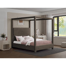 Meridian Eden Brown Boucle Fabric King Bed (3 Boxes) IMAGE 2