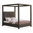 Meridian Eden Brown Boucle Fabric Queen Bed (3 Boxes) IMAGE 8