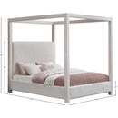 Meridian Eden Cream Boucle Fabric Queen Bed (3 Boxes) IMAGE 8