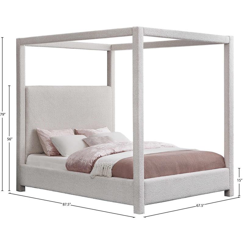 Meridian Eden Cream Boucle Fabric Queen Bed (3 Boxes) IMAGE 8