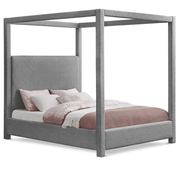 Meridian Eden Grey Boucle Fabric King Bed (3 Boxes) IMAGE 1