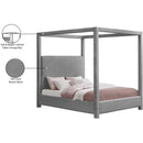 Meridian Eden Grey Boucle Fabric King Bed (3 Boxes) IMAGE 7