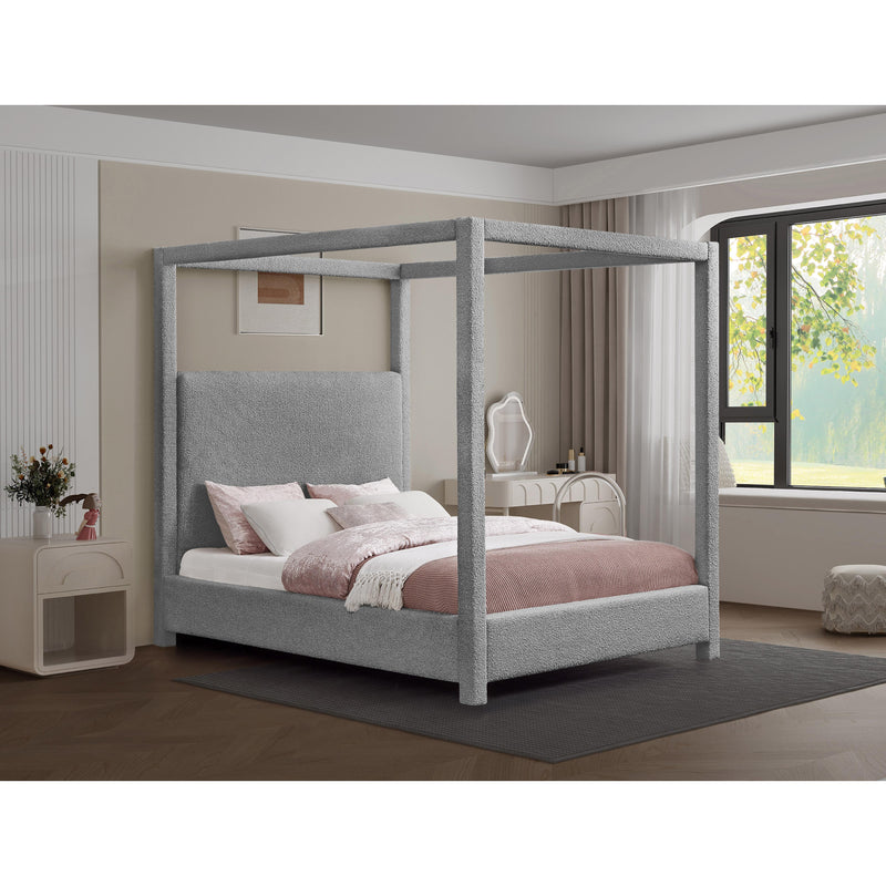 Meridian Eden Grey Boucle Fabric Queen Bed (3 Boxes) IMAGE 2