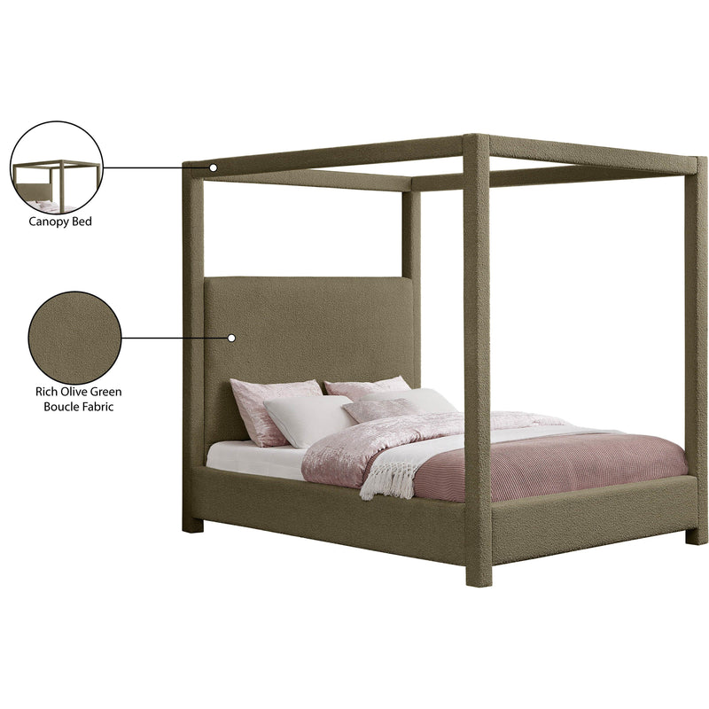 Meridian Eden Olive Boucle Fabric King Bed (3 Boxes) IMAGE 7