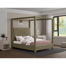 Meridian Eden Olive Boucle Fabric Queen Bed (3 Boxes) IMAGE 2