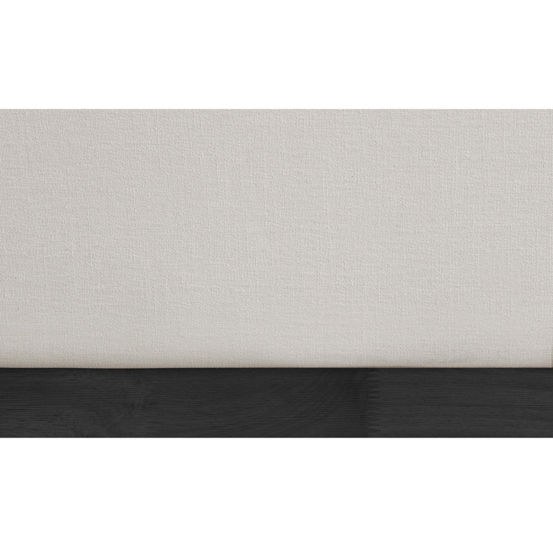 Meridian Flynn Beige Linen Textured Fabric Full Bed IMAGE 7