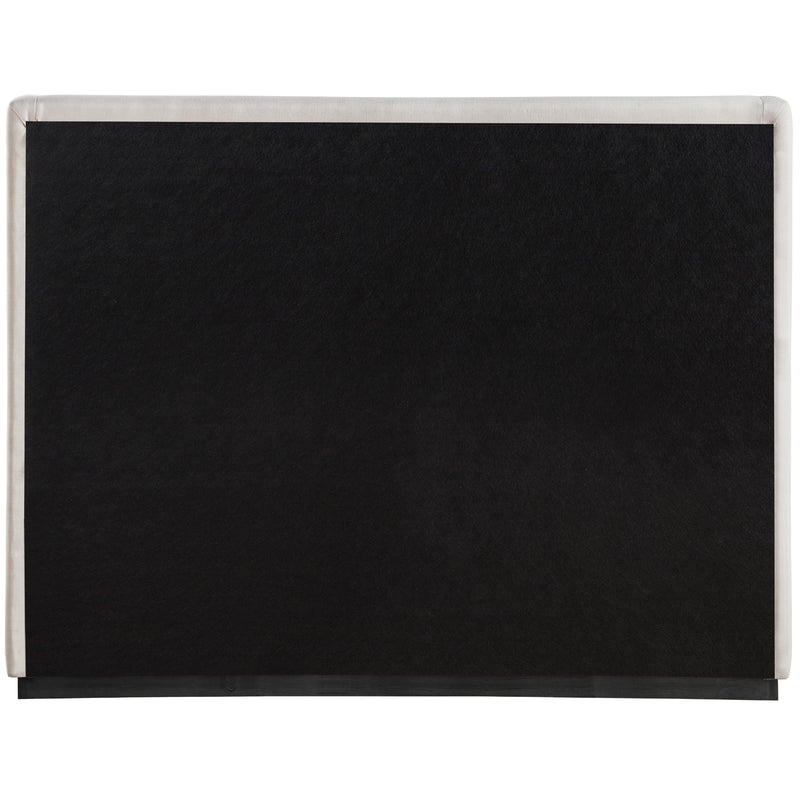 Meridian Flynn Beige Linen Textured Fabric King Bed IMAGE 5