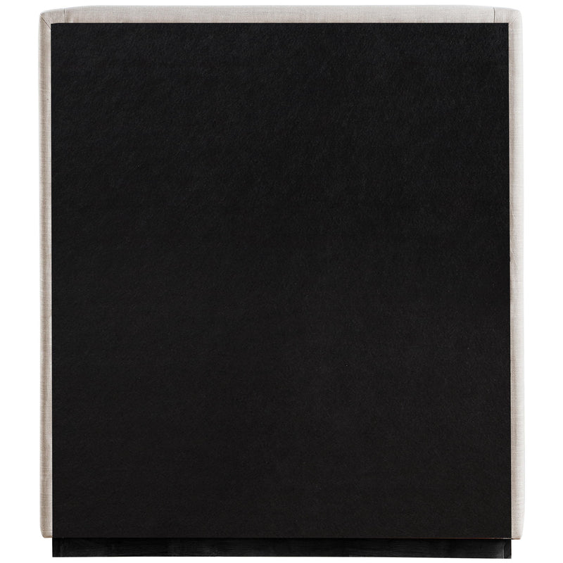 Meridian Flynn Beige Linen Textured Fabric Twin Bed IMAGE 5