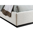 Meridian Flynn Beige Linen Textured Fabric Twin Bed IMAGE 6