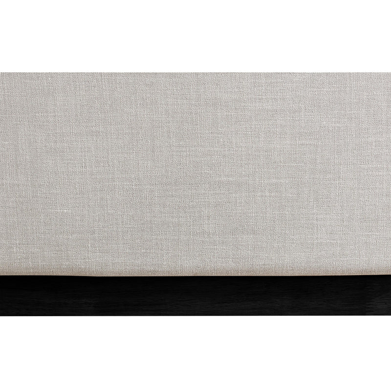 Meridian Flynn Beige Linen Textured Fabric Twin Bed IMAGE 7