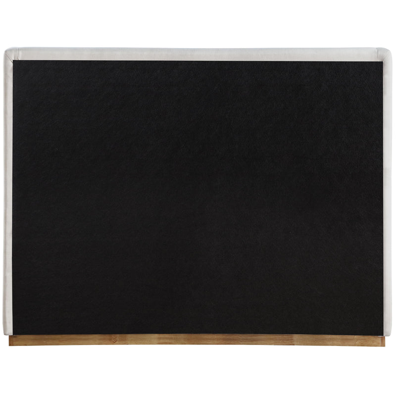 Meridian Flynn Cream Linen Textured Fabric Full Bed IMAGE 5