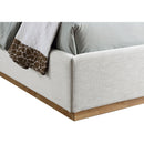 Meridian Flynn Cream Linen Textured Fabric Twin Bed IMAGE 6