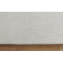 Meridian Flynn Cream Linen Textured Fabric Twin Bed IMAGE 7