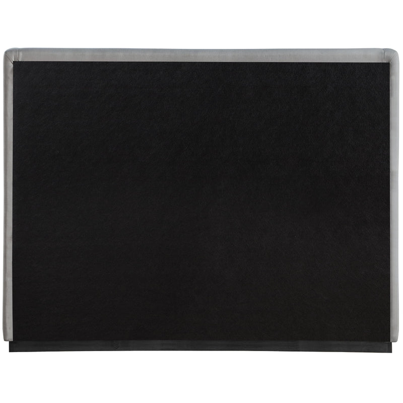 Meridian Flynn Grey Linen Textured Fabric King Bed IMAGE 5