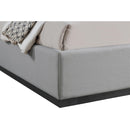 Meridian Flynn Grey Linen Textured Fabric Queen Bed IMAGE 6