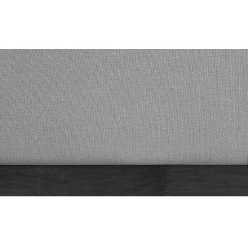 Meridian Flynn Grey Linen Textured Fabric Queen Bed IMAGE 7