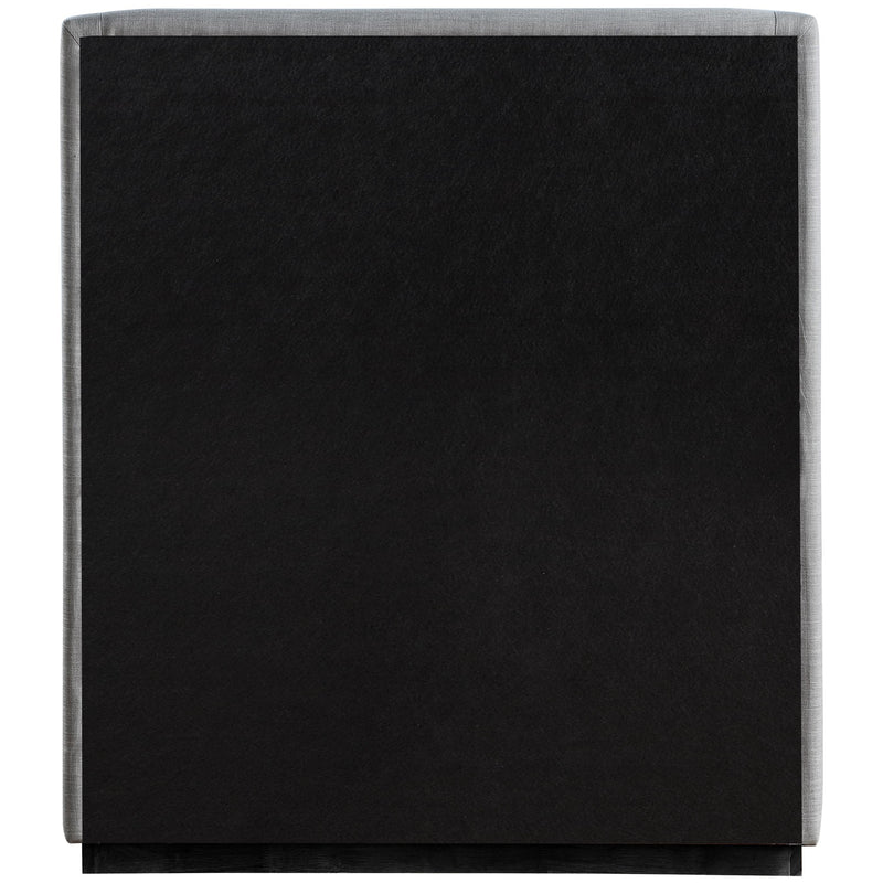 Meridian Flynn Grey Linen Textured Fabric Twin Bed IMAGE 5