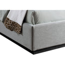 Meridian Flynn Grey Linen Textured Fabric Twin Bed IMAGE 6