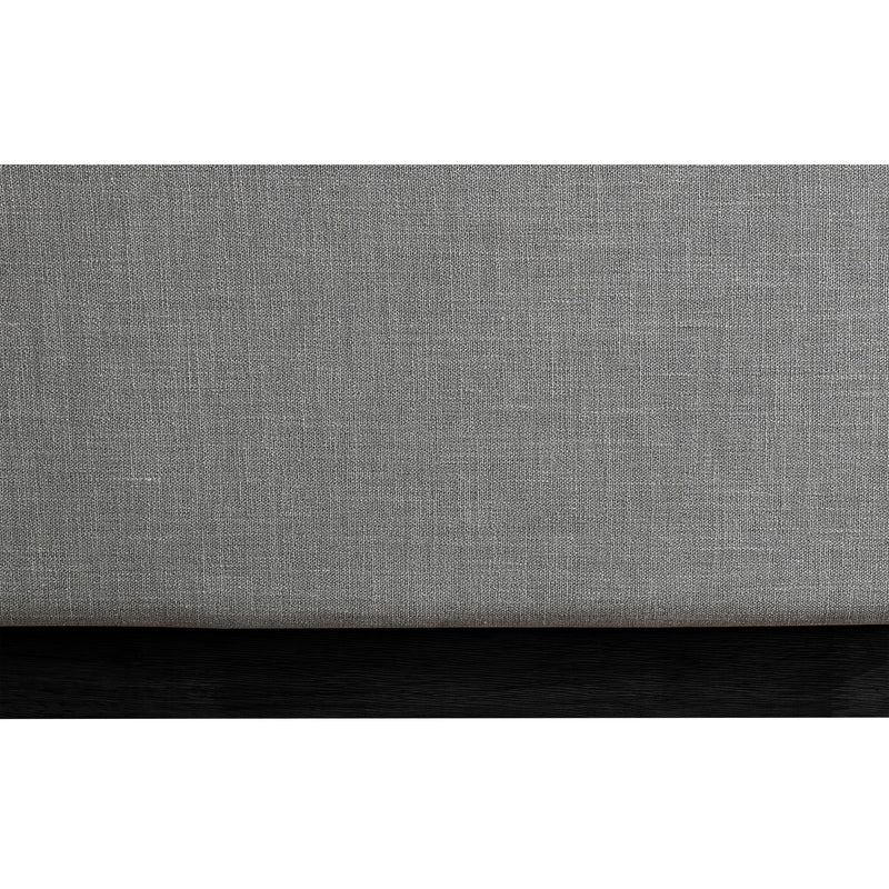 Meridian Flynn Grey Linen Textured Fabric Twin Bed IMAGE 7