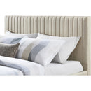 Meridian Gallo Beige Vegan Leather Full Bed IMAGE 6