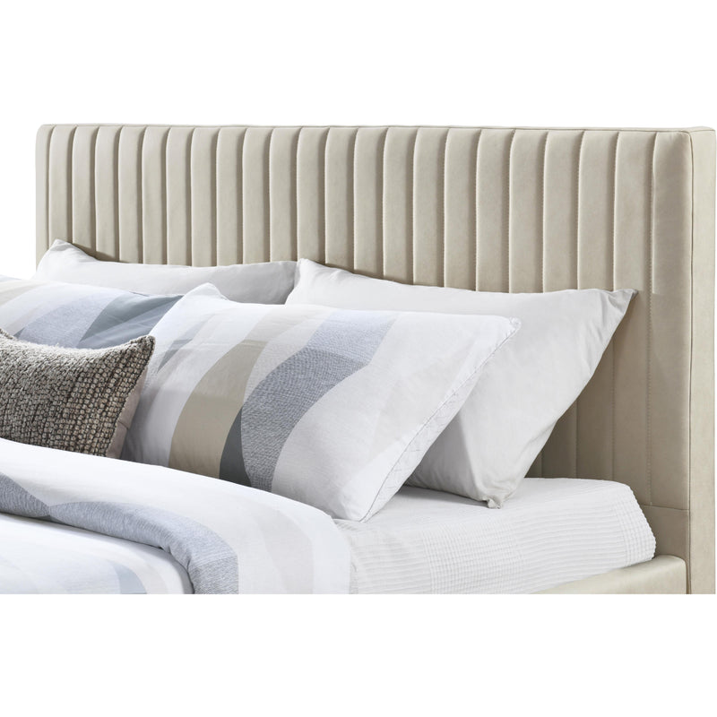 Meridian Gallo Beige Vegan Leather Full Bed IMAGE 6