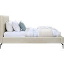 Meridian Gallo Beige Vegan Leather Twin Bed IMAGE 4