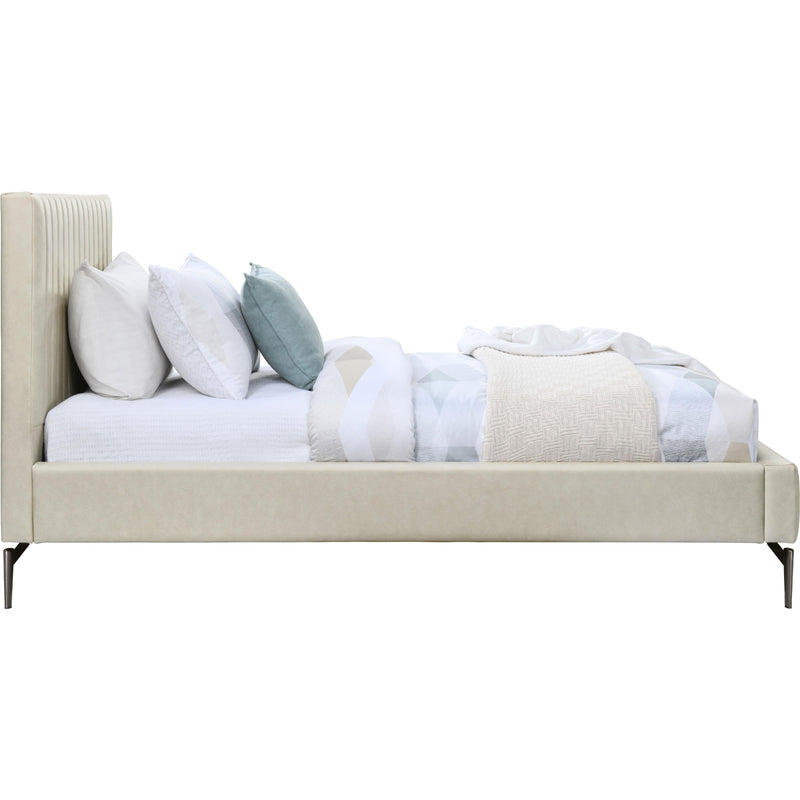 Meridian Gallo Beige Vegan Leather Twin Bed IMAGE 4