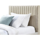 Meridian Gallo Beige Vegan Leather Twin Bed IMAGE 6