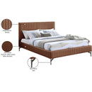 Meridian Gallo Cognac Vegan Leather Full Bed IMAGE 10