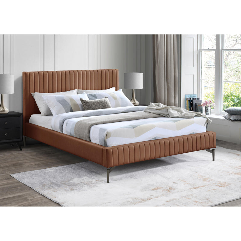 Meridian Gallo Cognac Vegan Leather Full Bed IMAGE 2