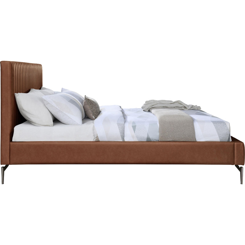 Meridian Gallo Cognac Vegan Leather King Bed IMAGE 4
