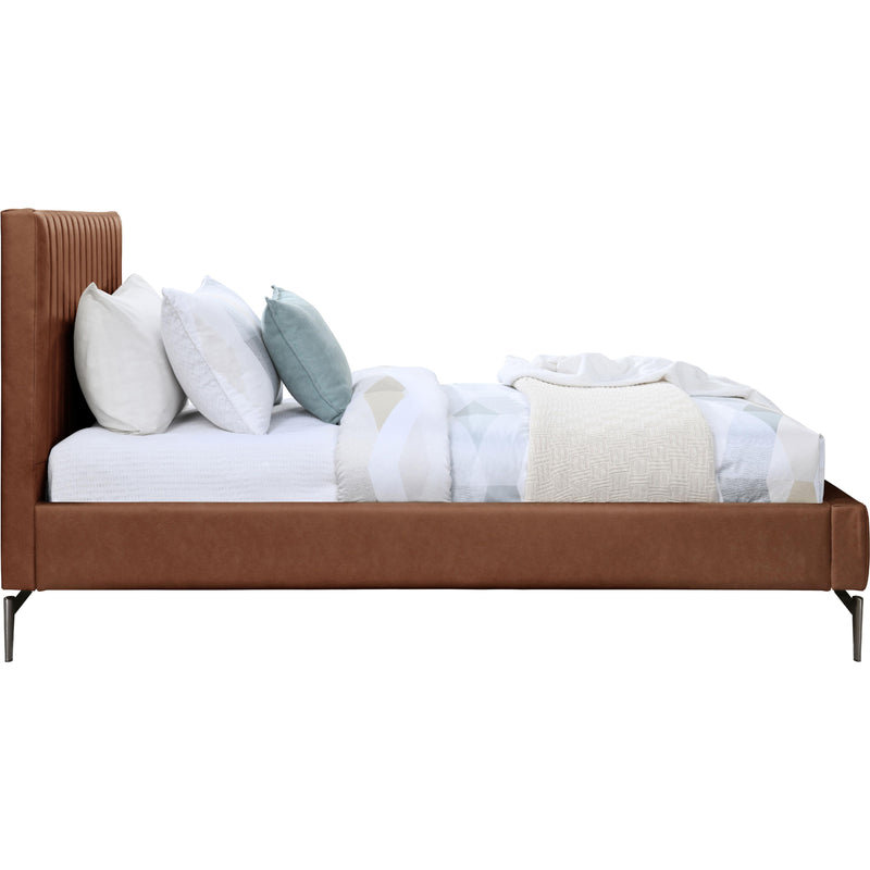 Meridian Gallo Cognac Vegan Leather Twin Bed IMAGE 4