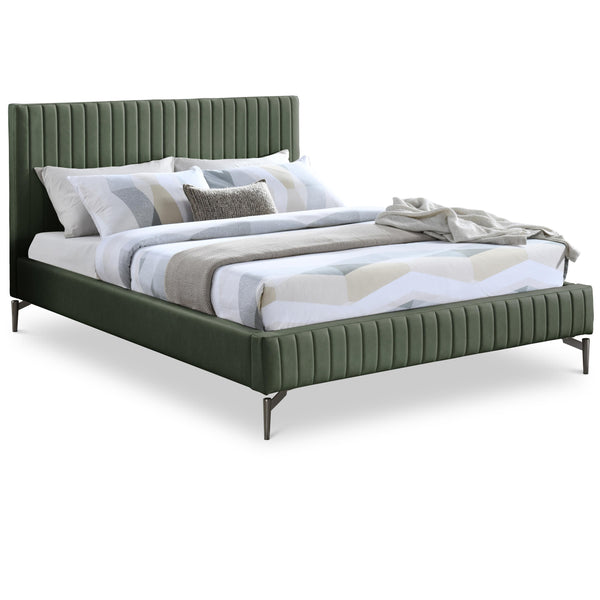 Meridian Gallo Green Vegan Leather Full Bed IMAGE 1