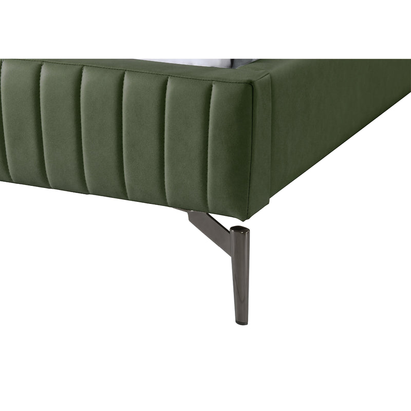 Meridian Gallo Green Vegan Leather King Bed IMAGE 7