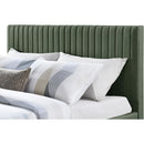 Meridian Gallo Green Vegan Leather Queen Bed IMAGE 6