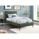Meridian Gallo Green Vegan Leather Twin Bed IMAGE 2