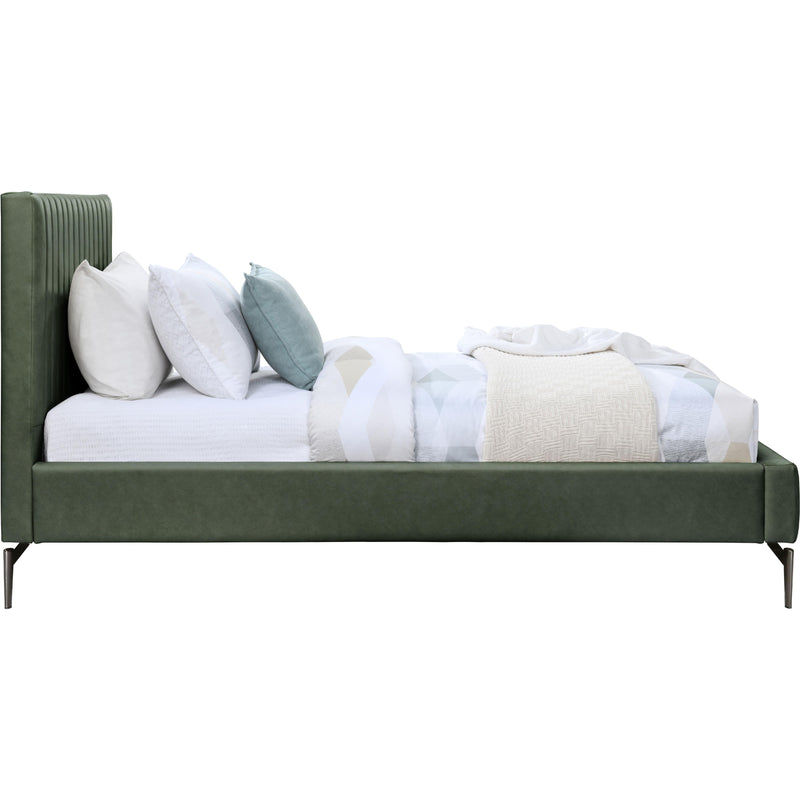 Meridian Gallo Green Vegan Leather Twin Bed IMAGE 4