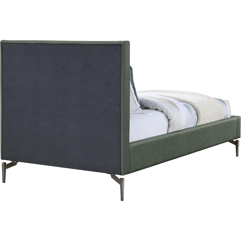 Meridian Gallo Green Vegan Leather Twin Bed IMAGE 5