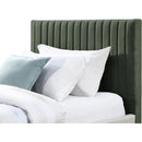 Meridian Gallo Green Vegan Leather Twin Bed IMAGE 6