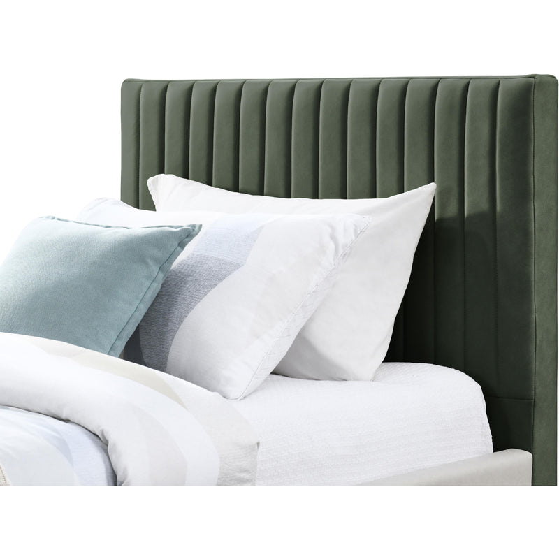 Meridian Gallo Green Vegan Leather Twin Bed IMAGE 6