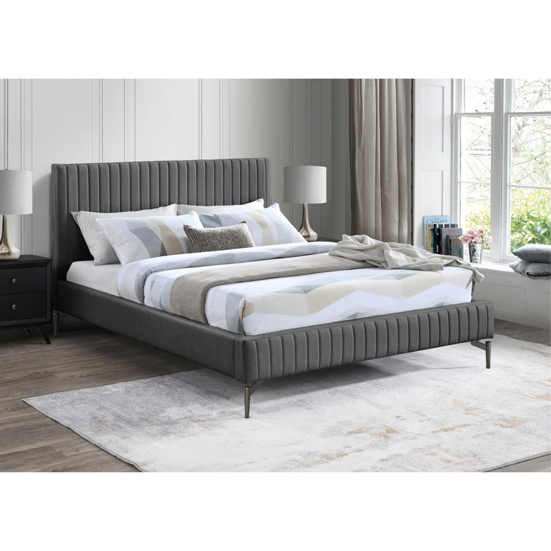Meridian Gallo Dark Grey Vegan Leather Full Bed IMAGE 2