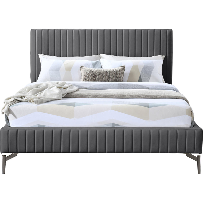 Meridian Gallo Dark Grey Vegan Leather Full Bed IMAGE 3