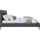 Meridian Gallo Dark Grey Vegan Leather Full Bed IMAGE 4