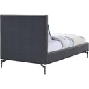 Meridian Gallo Dark Grey Vegan Leather Twin Bed IMAGE 5
