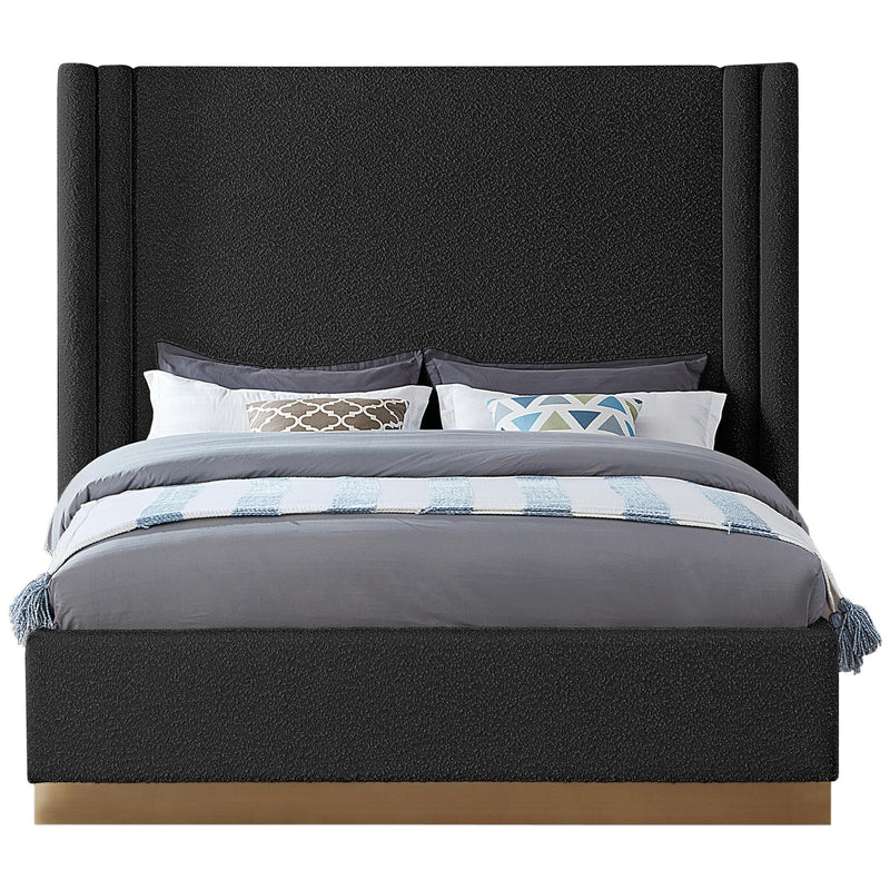 Meridian Halton Black Boucle Fabric King Bed (3 Boxes) IMAGE 3