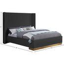 Meridian Halton Black Boucle Fabric King Bed (3 Boxes) IMAGE 7